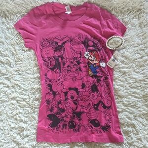 Nintendo Pink Short Sleeve Mario Tee